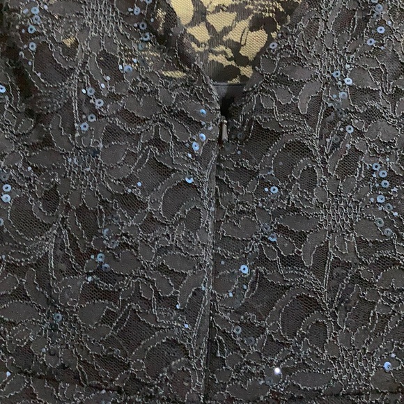 Marina size 0 Navy blue sequin evening dress - Picture 5 of 5